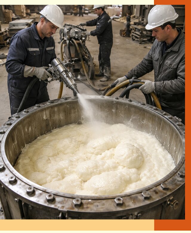 Заливка ППУ в емкости в Соликамске от 7471 руб. — утепление емкости под ключ | ТепломастерСлк