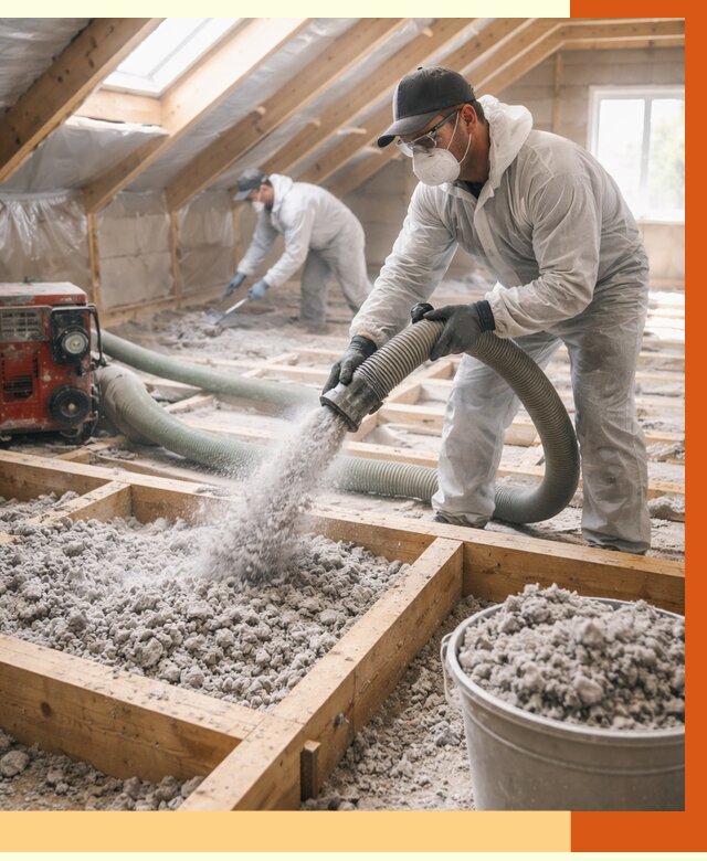 Утепление эковатой в Соликамске от 3040 руб./м2 — монтаж и задувка | ТепломастерСлк