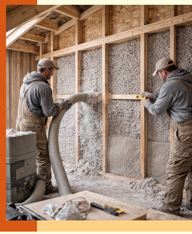 Утепление эковатой стен, потолков и перекрытий в Соликамске