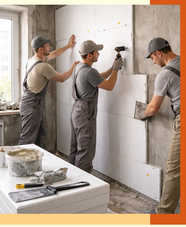 Утепление пенопластом домов и стен в Соликамске от 1906 руб. — ТепломастерСлк