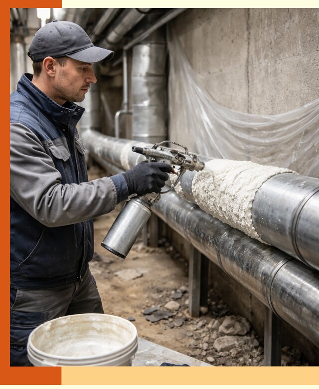 Утепление труб жидкой теплоизоляцией в Соликамске