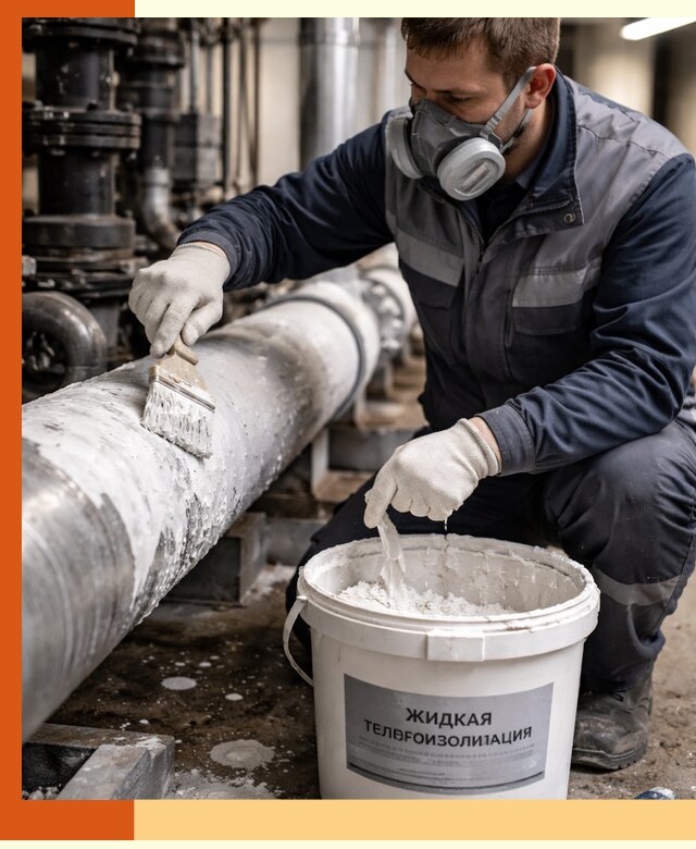 Утепление оборудования жидкой теплоизоляцией в Соликамске