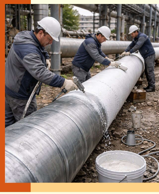 Утепление теплотрассы жидкой теплоизоляцией в Соликамске