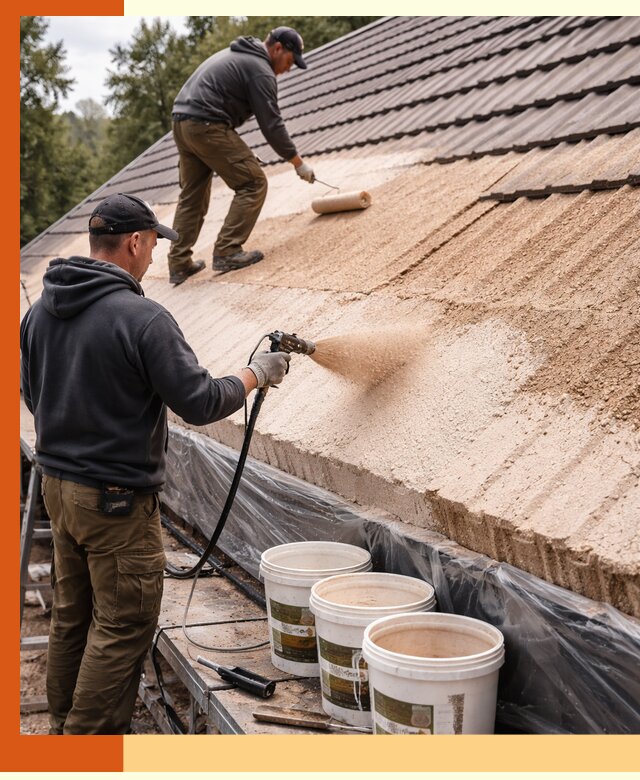 Утепление кровли жидкой пробкой в Соликамске для домов и зданий