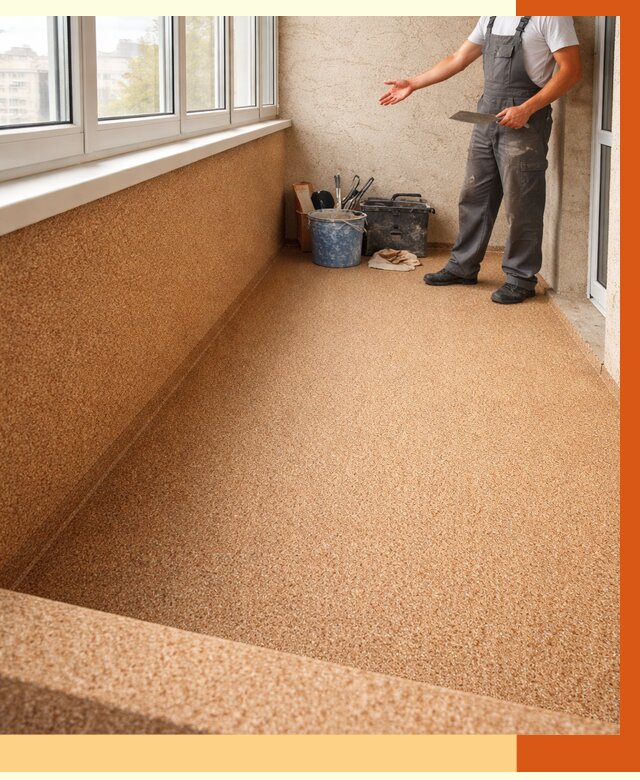 Утепление балкона жидкой пробкой в Соликамске от 3761 руб/м² под ключ | ТепломастерСлк