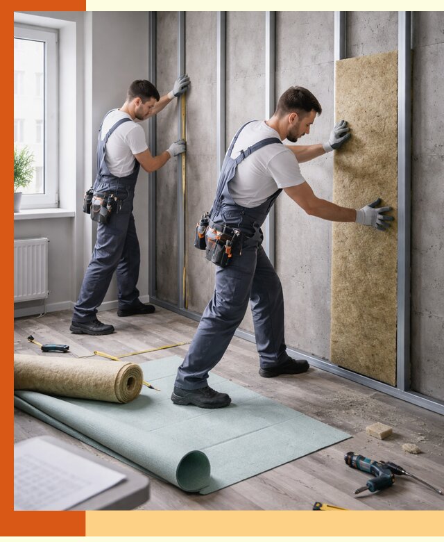 Шумоизоляция квартиры под ключ в Соликамске — профессионально и гарантированно