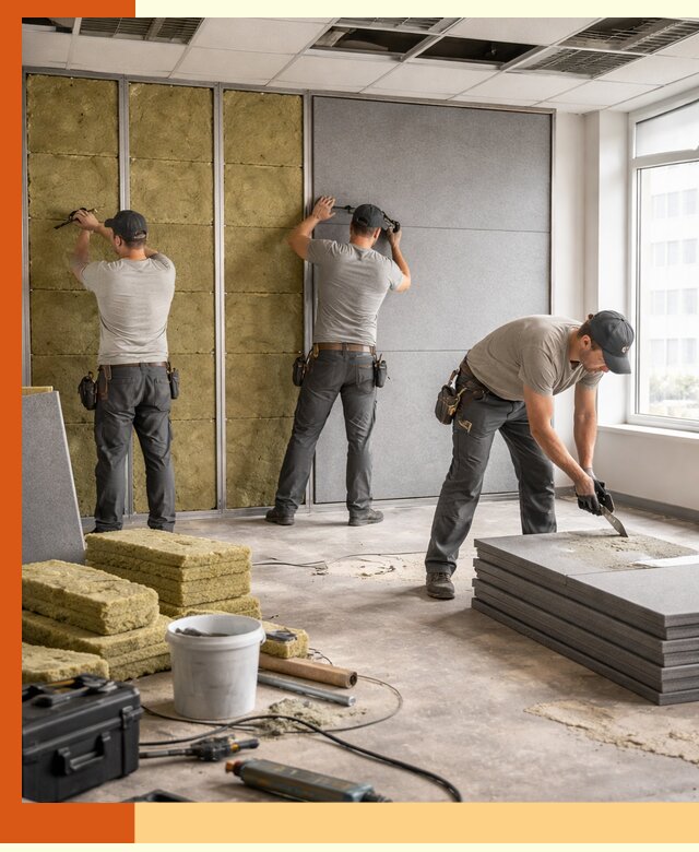 Профессиональная шумоизоляция офисов в Соликамске для комфорта сотрудников