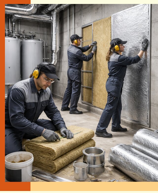 Шумоизоляция котельной в Соликамске: профессиональный монтаж и материалы