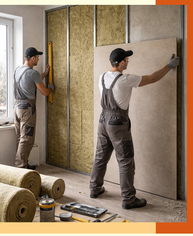 Шумоизоляция стен в Соликамске от 4637 руб/м2 — звукоизоляция стен под ключ | ТепломастерСлк