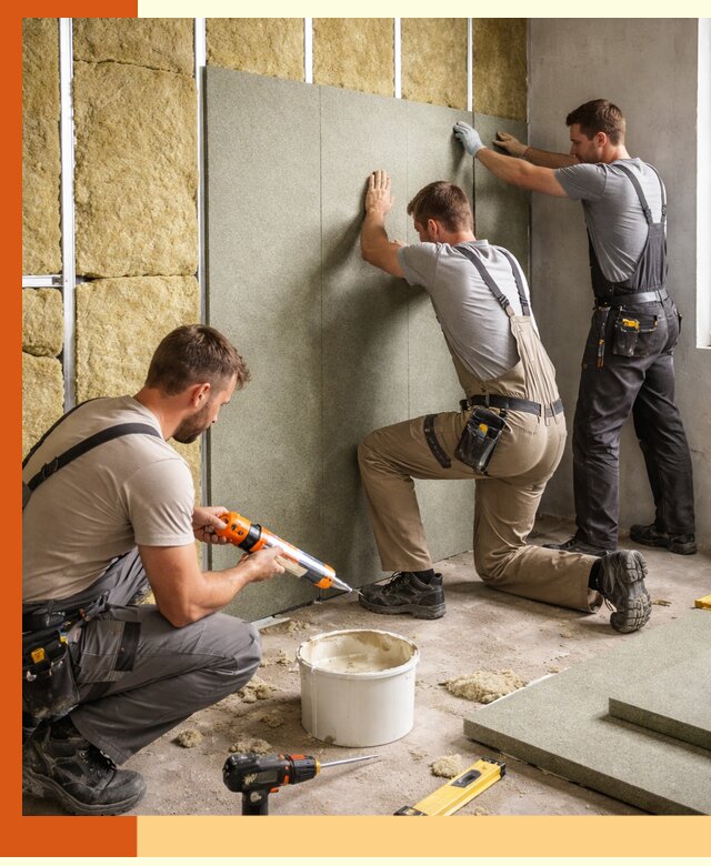 Профессиональная шумоизоляция стен в Соликамске для квартир и домов