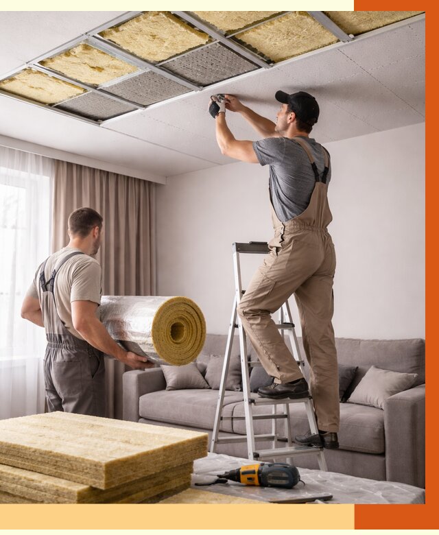 Шумоизоляция потолка в Соликамске от 2319 руб. под ключ | Профессионально — ТепломастерСлк