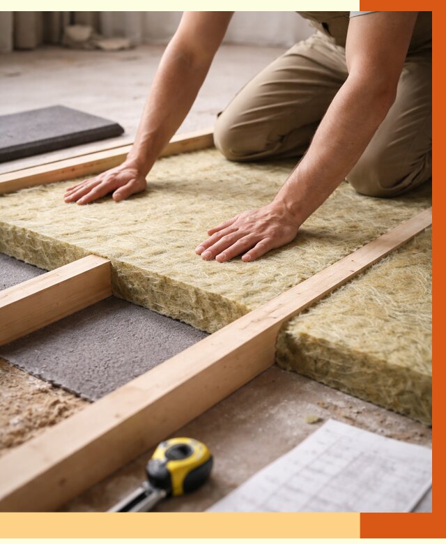 Шумоизоляция пола в Соликамске от 1288 руб./м² — профессиональная звукоизоляция | ТепломастерСлк