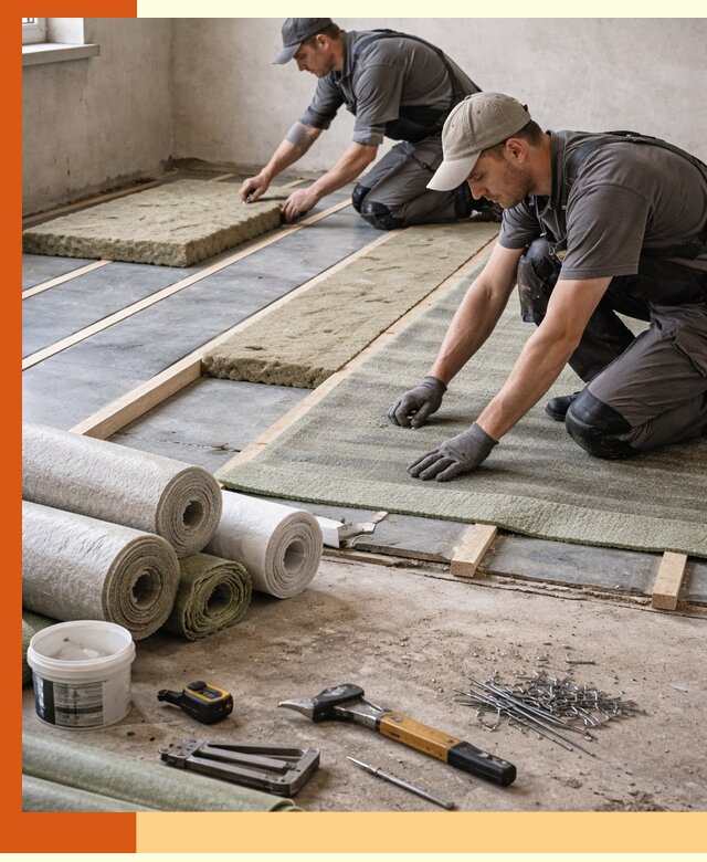 Шумоизоляция пола в Соликамске — профессиональная звукоизоляция помещений