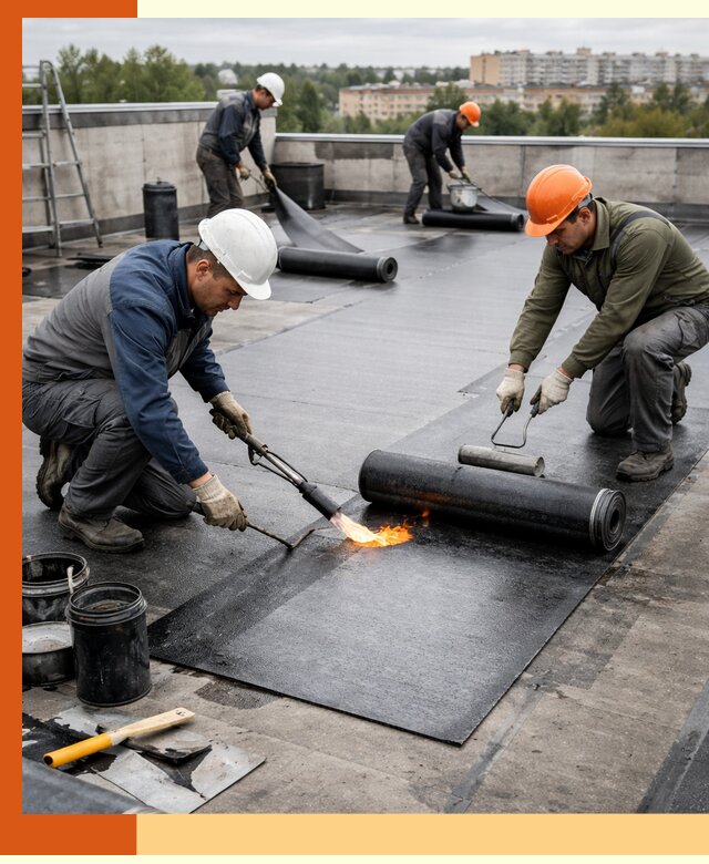 Профессиональная гидроизоляция плоской кровли в Соликамске