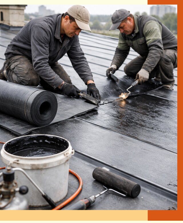 Гидроизоляция фальцевой кровли в Соликамске от 7729 руб. под ключ | ТепломастерСлк