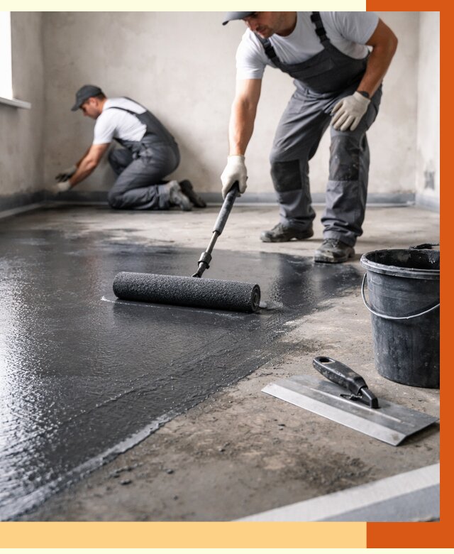 Профессиональная гидроизоляция пола в Соликамске от 8759 руб. под ключ | ТепломастерСлк