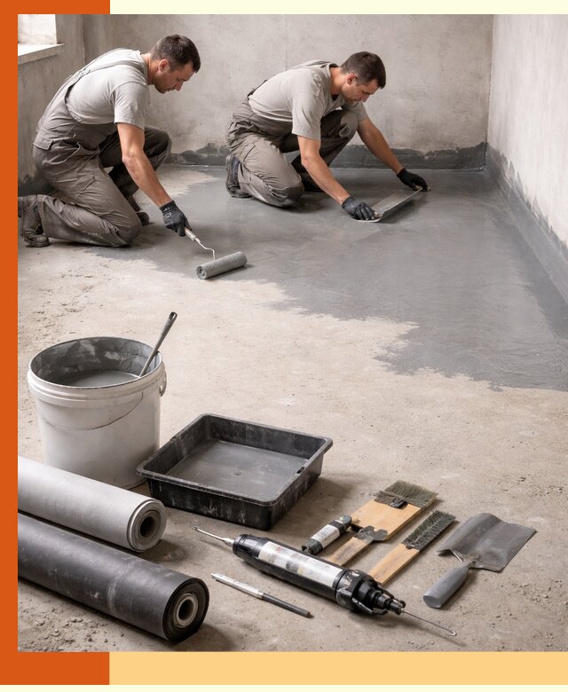 Гидроизоляция пола в Соликамске — надежная защита от влаги и протечек