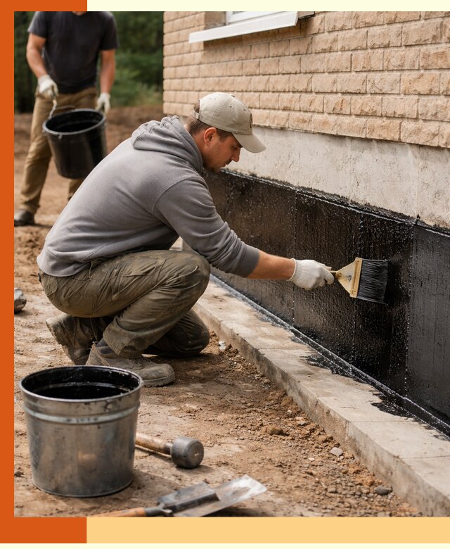Гидроизоляция цоколя домов и зданий в Соликамске эффективными методами