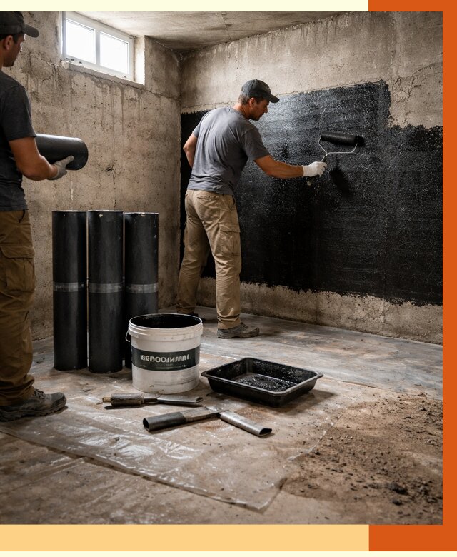 Гидроизоляция подвала в Соликамске от 3607 руб. под ключ | Профессионально — ТепломастерСлк