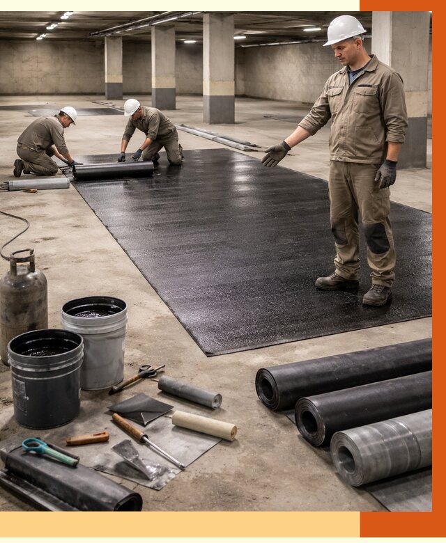 Гидроизоляция паркинга в Соликамске от 1237 руб/м² — профессиональная защита | ТепломастерСлк