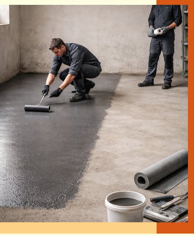 Гидроизоляция гаражного пола в Соликамске от 3607 руб./м² — ТепломастерСлк профессионально