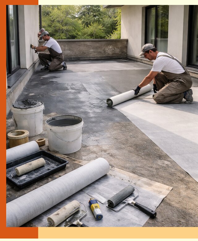 Гидроизоляция террасы в Соликамске — надежная защита от влаги и протечек