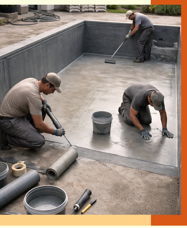 Профессиональная гидроизоляция бассейна в Соликамске от 6698 руб. за м2 | ТепломастерСлк