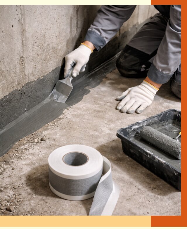 Гидроизоляция швов и герметизация стыков в Соликамске от 1288 руб. | ТепломастерСлк