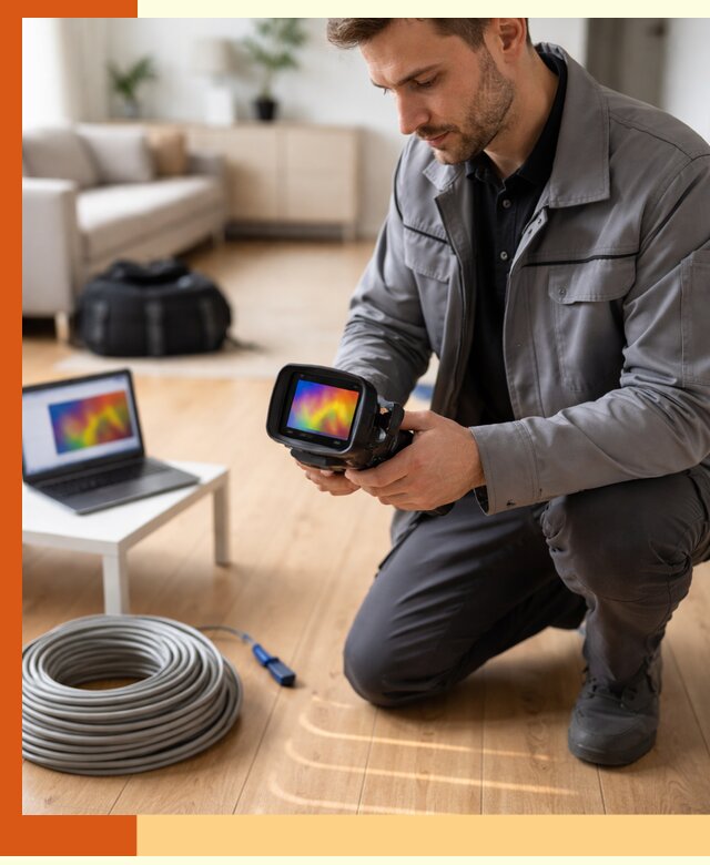 Тепловизионное обследование тёплого пола в Соликамске для точной диагностики