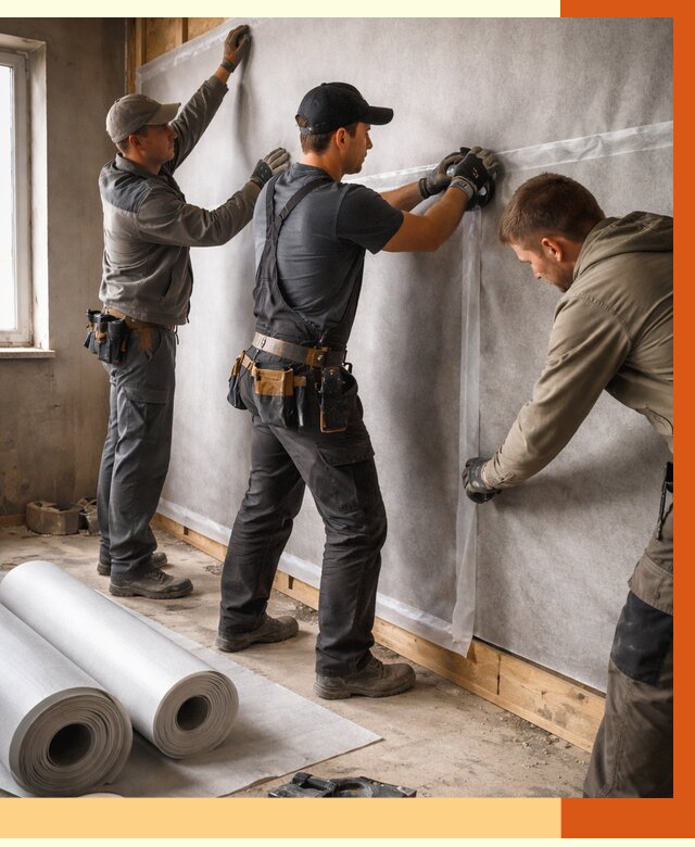 Монтаж ветроизоляции в Соликамске от 4637 руб./м2 — профессионально | ТепломастерСлк