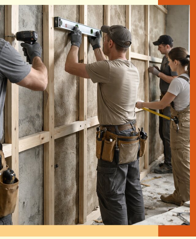 Монтаж обрешетки под утепление в Соликамске от 1185 руб/м² | Заказать у ТепломастерСлк