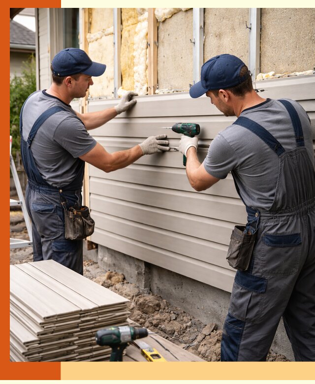 Монтаж сайдинга после утепления в Соликамске качественно и надежно